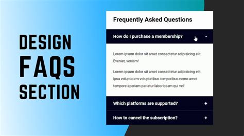 How To Design Faqs Section For Website Youtube