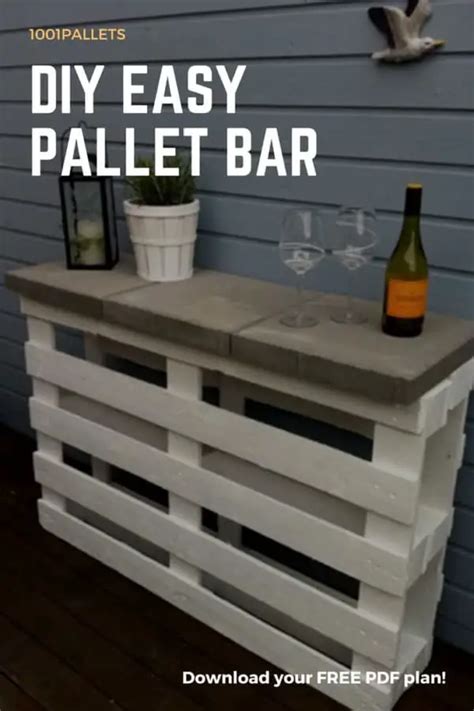 Diy Easy Pallet Bar Plans 1001 Pallets