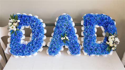 Funeral Flower Wording A Beautiful Formation Of Fresh Flower Letters Created For A Special