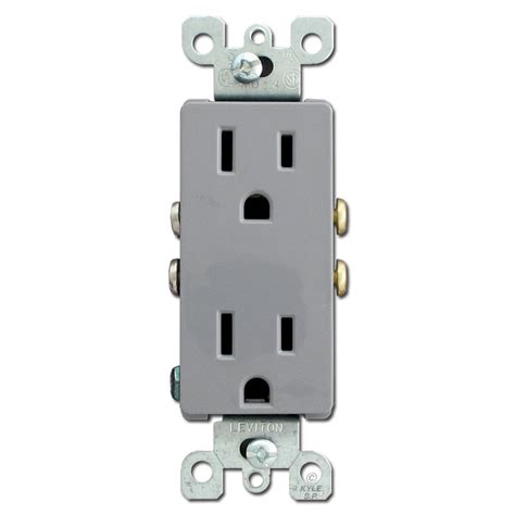 Gray 15a Decora Receptacle Outlets Kyle Switch Plates
