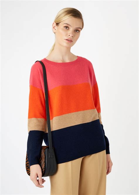 Sofia Wool Cashmere Stripe Sweater Hobbs