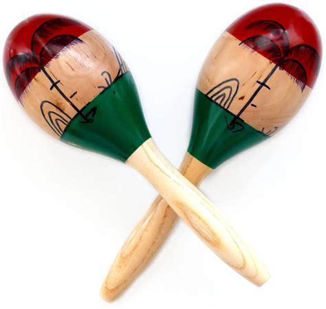 Bright Vibrant Sound Quality Wooden Maracas Music Toy Great Musical Instrument Stimulating Salsa