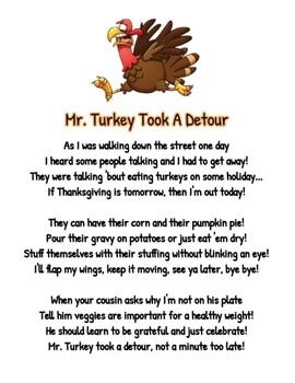 Funny Thanksgiving Pre-K Poem by Nicole Gabert | TpT