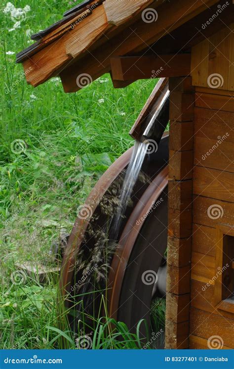 Wooden Wheel Of An Ancient Water Mill Stock Image Image Of Dolomiti