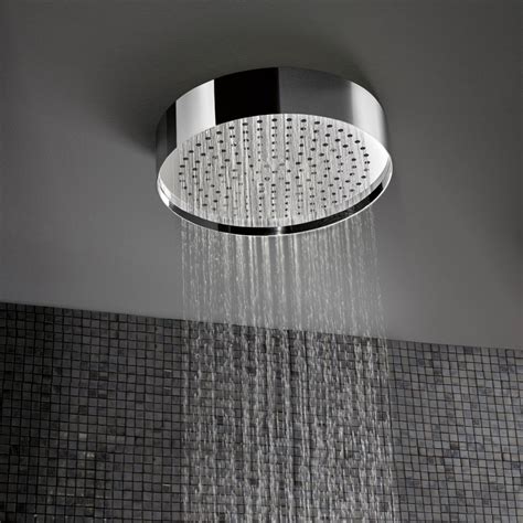 The larger the head, the more rain it produces. Round Ceiling Mounted Rain Shower 320mm | Streamline Products