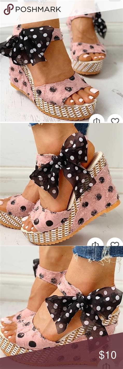 Polka Dot Wedge Heels Wedge Heels Cute Wedges Womens Shoes Wedges