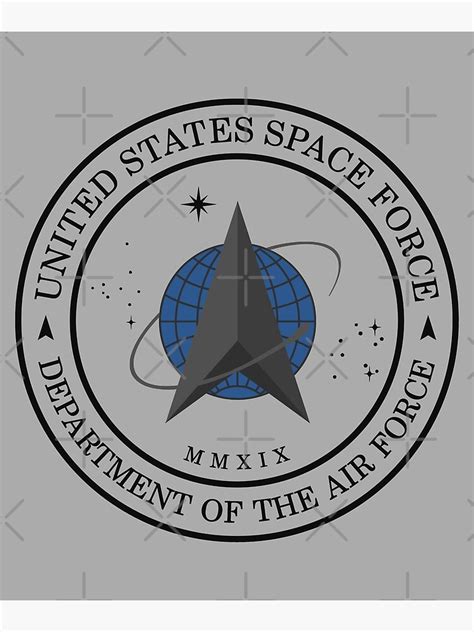 Space Force New Logo United States Space Force Poster By