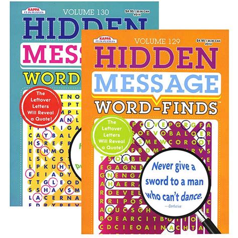 Kappa Hidden Message Word Finds Book 2 Pack Word Find Puzzle Books