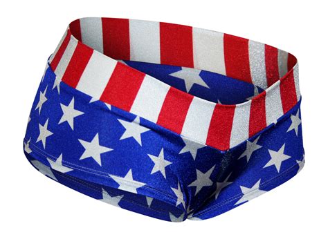 Buy Dilly Duds Sexy Usa American Stars And Stripes Booty Shorts Low Rise And Cheeky Online At