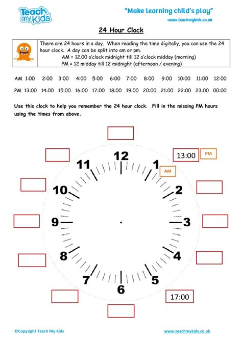 24 Hour Clock Worksheets Ubicaciondepersonascdmxgobmx