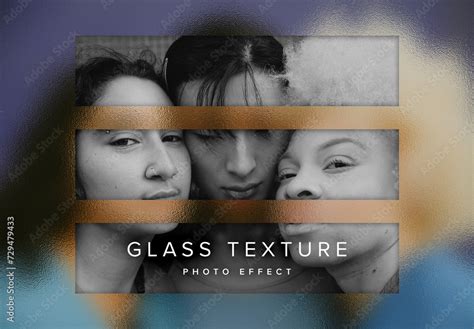 Glass Texture Photo Effect Mockup Stock Template Adobe Stock