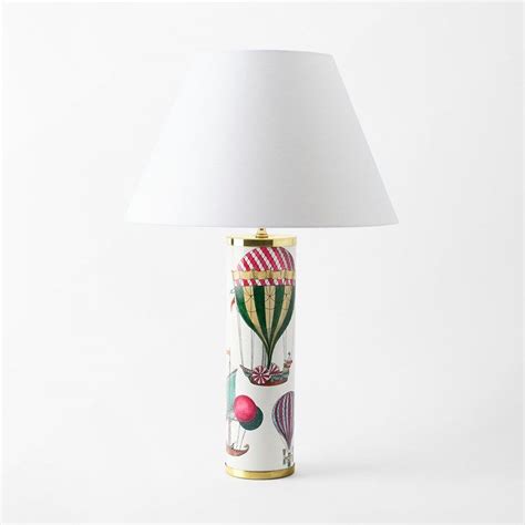 Rod Shaped Porcelain Table Lamp With Fornasetti S Original Palloni Pattern The Lamp With