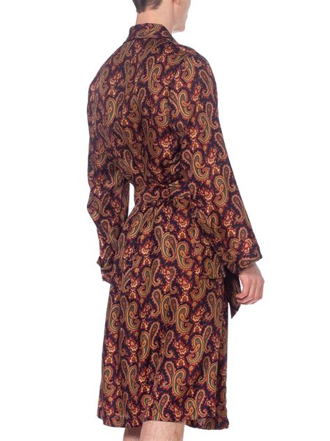 1970s Mens Paisley Silk Robe For Sale At 1stdibs