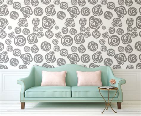 Rose Wall Decal Floral Wall Decals Flower Wall Decals