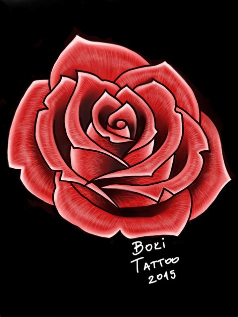 Red Rose Tattoo Design By Bokitattoo On Deviantart