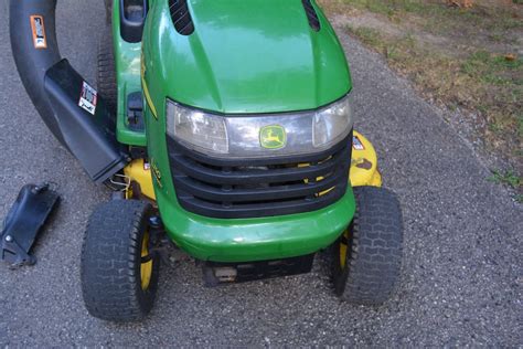 John Deere Tractor Mower L110 With Rear Grass Bagger Ebth