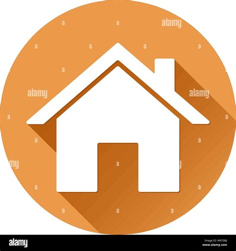 Home Page Icon Orange Round Sign Stock Vector Image And Art Alamy
