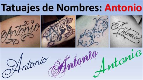 Diseños Y Tatuajes De Nombres Antonio Youtube