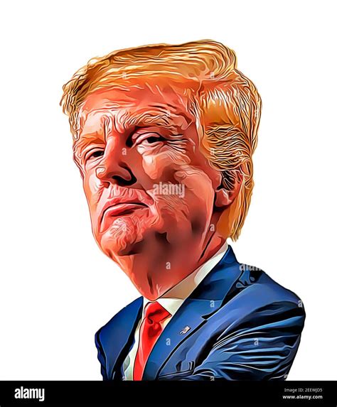 Donald Trump Cartoon Color Stock Photo Alamy