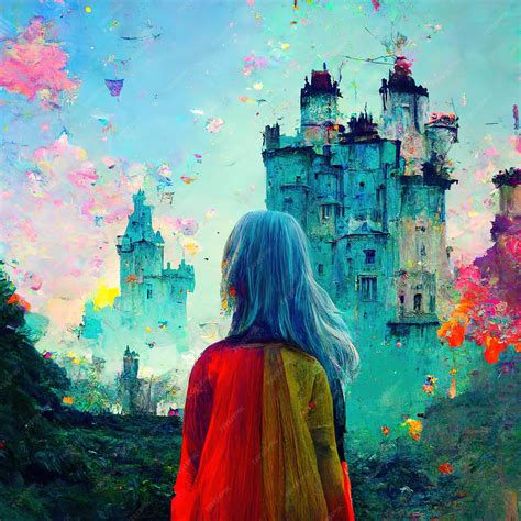 Premium Ai Image Beautiful And Brightly Broken Castle And Glass