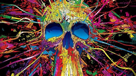 Psychedelic Skull Artistic Hd Wallpaper 1920x1080 4333 Skull