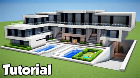 Minecraft How To Build A Large Modern House Tutorial YouTube