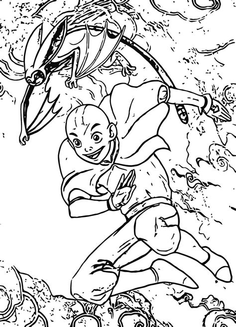 Tumblr Inline Avatar Aang Coloring Page Coloring Pages Avatar Aang Aang