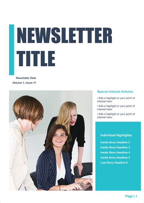 Free Business Newsletter Templates For Microsoft Word