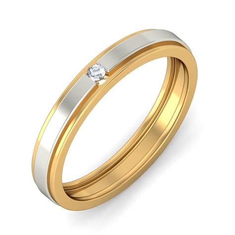 Affordable Round Diamond Wedding Band In Two Tone Gold Jeenjewels