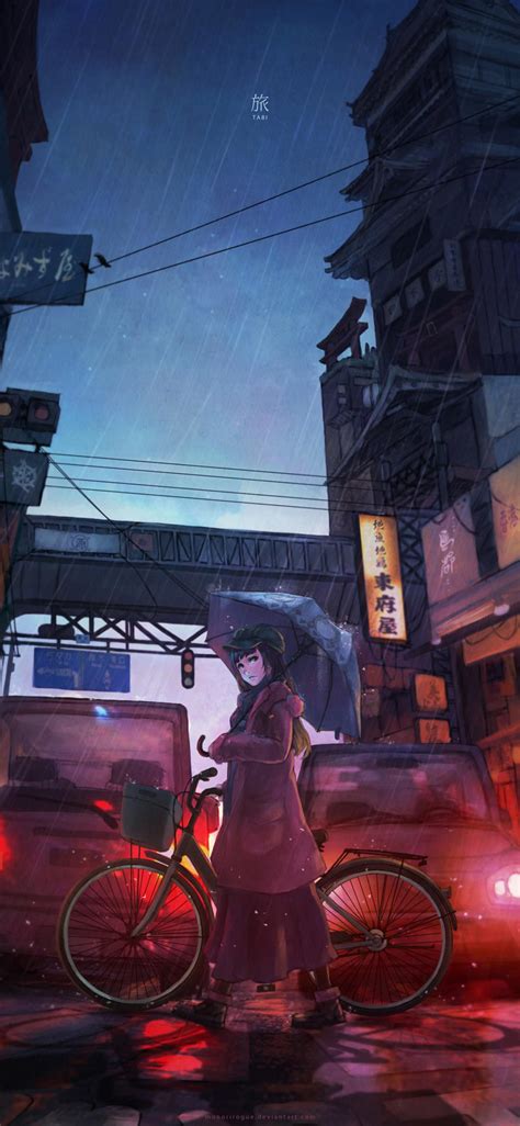 Anime Rain Wallpaper Iphone Santinime