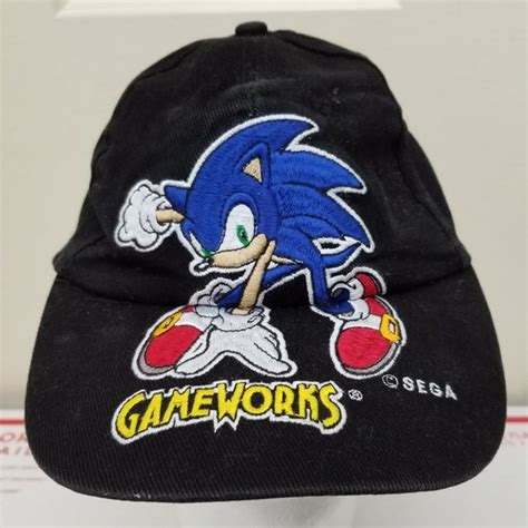 Sega Accessories Vintage Sega Sonic The Hedgehog Gameworks Hat Cap