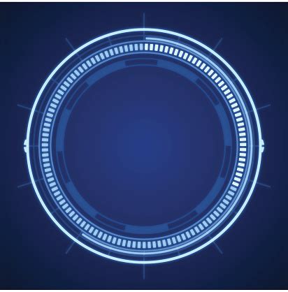 Blue Tech Circle Abstract Stock Illustration - Download Image Now - iStock