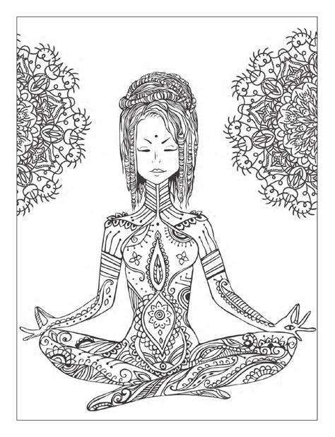 Yoga And Meditation Coloring Book For Adults With Yoga Poses And
