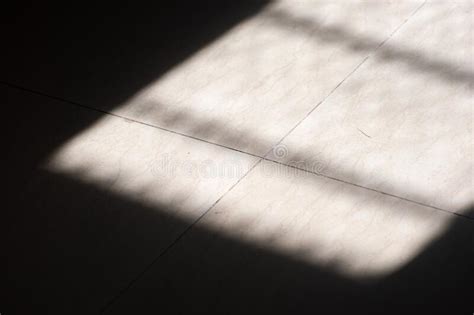 Abstract Textures Of Sunlight Hitting The Tiled Marble Floor Stock