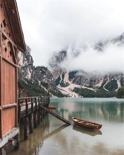 Lake Lago Di Braies Is The Largest Natural Lake In The Dolomites What