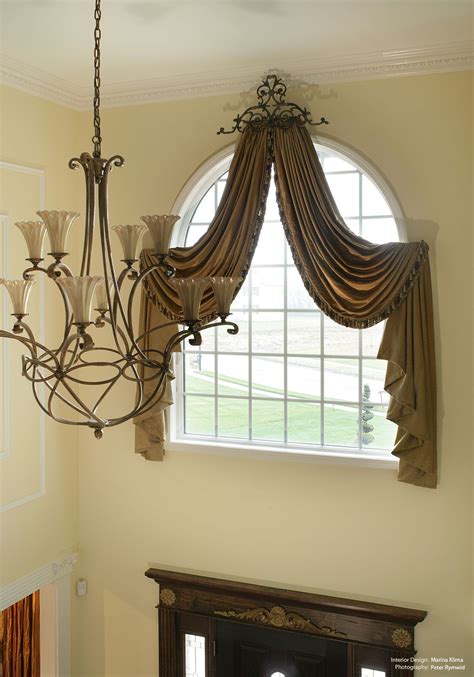 Entryway Tabledresser Arched Window Treatments Curtains For Arched