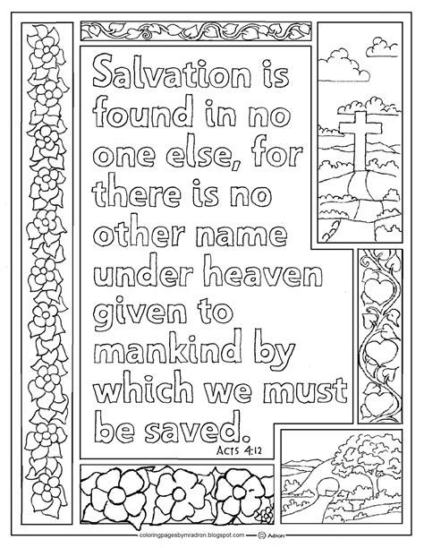 More than 1,500 paint colors to explore. Coloring Pages for Kids by Mr. Adron: Acts 4:12 Print and ...