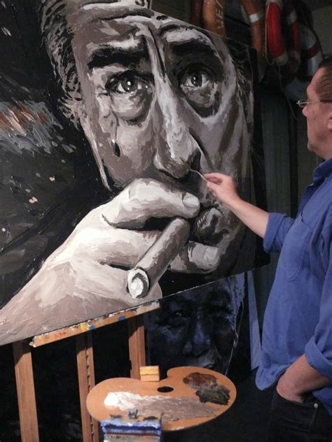 Robert De Niro Portrait Painting By Artist Peter Engels