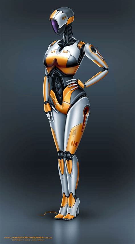 Pitgirl Female Robot Head By Jamie Martin Robot Babes Robot Concept Art Cyborg Girl