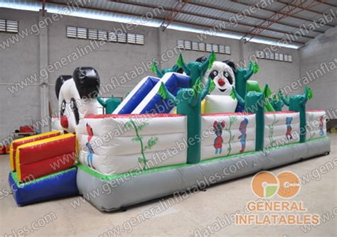 Giant Panda Slide Combo Inflatable Slides Products Generalinflatables