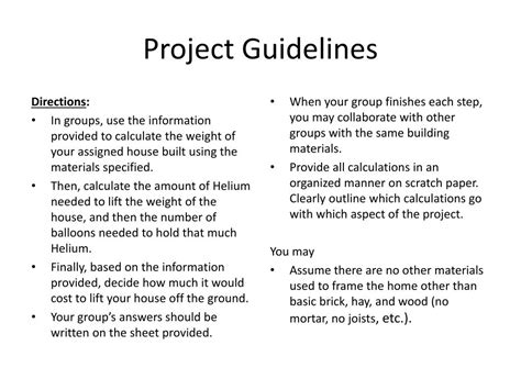 Ppt Project Guidelines Powerpoint Presentation Free Download Id