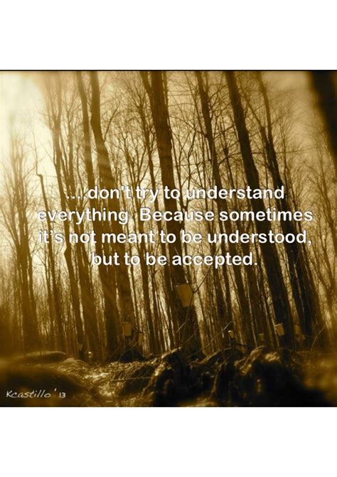 Dont Try To Understand Everything Because Sometimes Its Not Meant To