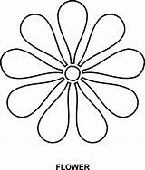 Flower Coloring Shapes Printable Coloringpages101 Education sketch template