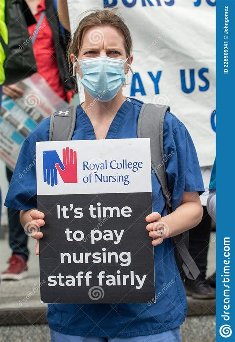 Nhs Workers Protest For A 15 Pay Rise London England Editorial Photo