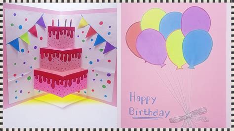 Tutorial Kartu Pop Up Kue Ulang Tahun Unik 3 Tingkat Happy Birthday