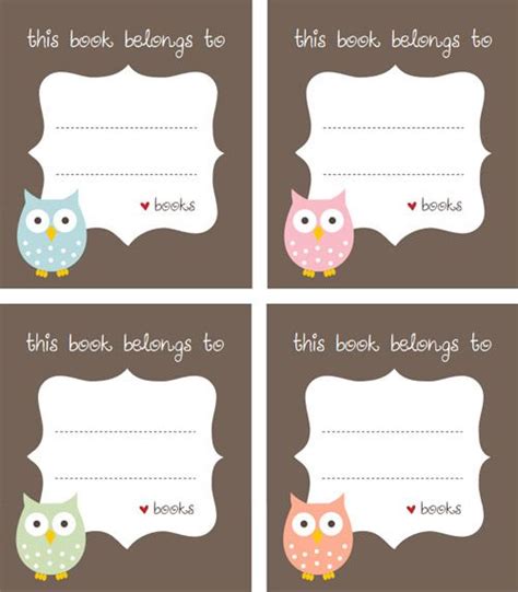 Free Owl Bookplates Labels Printables Free Templates Printable Label