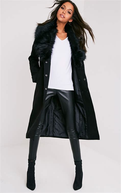 Chartou women's elegant lapel collar double breasted regular wool blend overcoat coat belt. Dakota Johnson dons fur coat at LAX airport after NYC trip ...