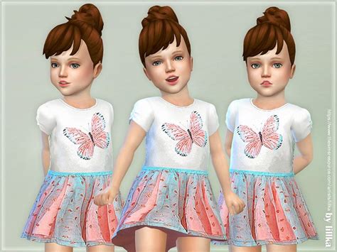 Butterfly Toddler Dress Found In Tsr Category Sims 4 Toddler Female