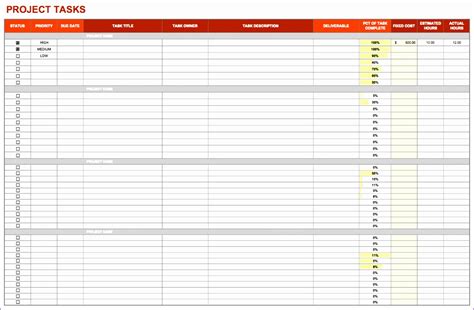 Excel Template Task List Excel Templates Excel Templates