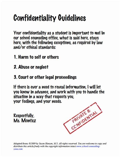 Mental Health Confidentiality Agreement Template